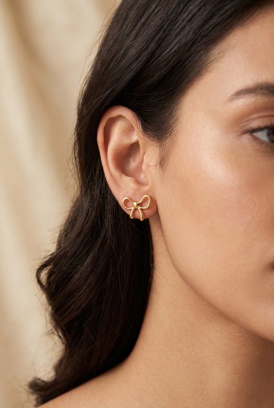 Golden Knot Studs Earring