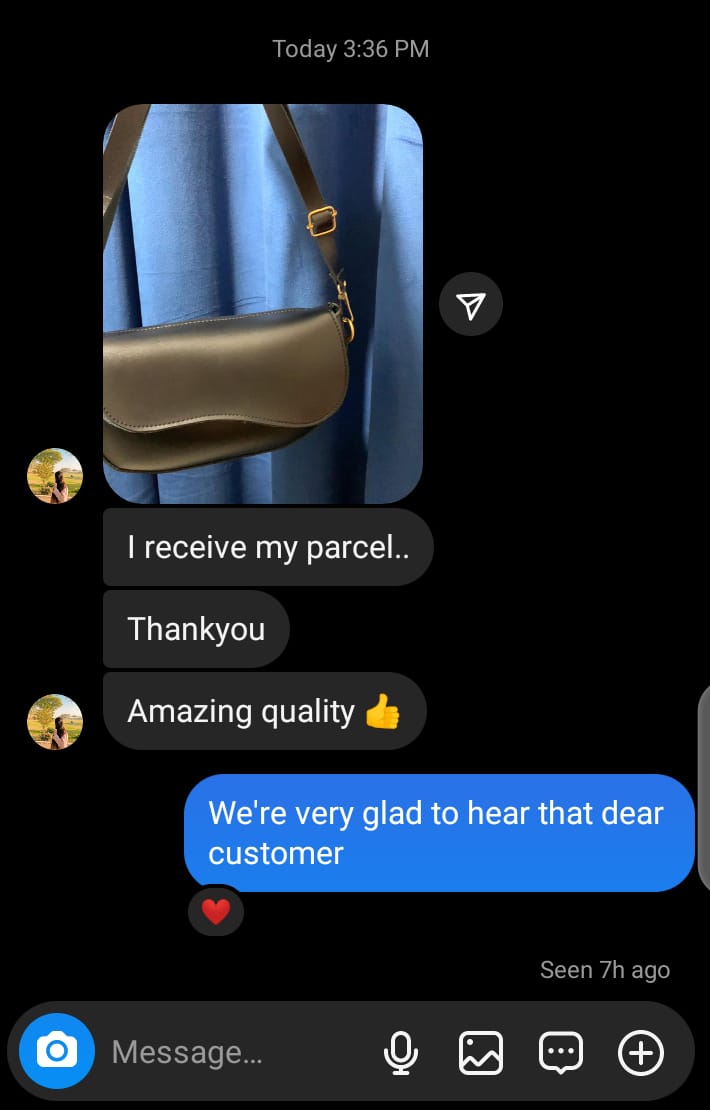 Instagram/WhatsApp Customer Reviews