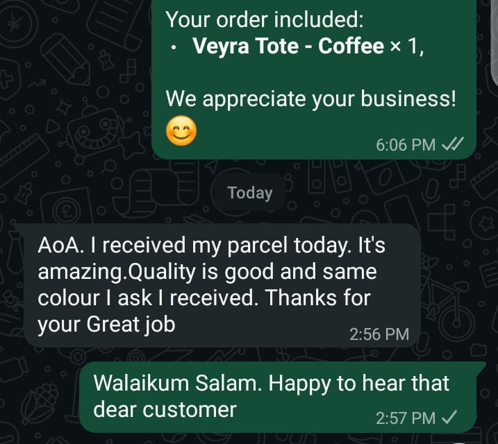 Instagram/WhatsApp Customer Reviews
