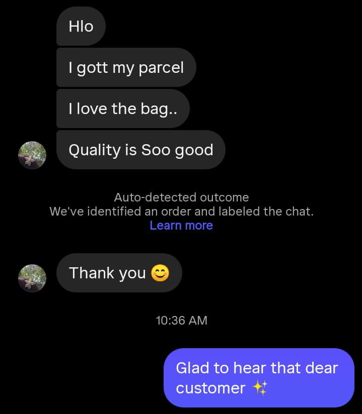 Instagram/WhatsApp Customer Reviews