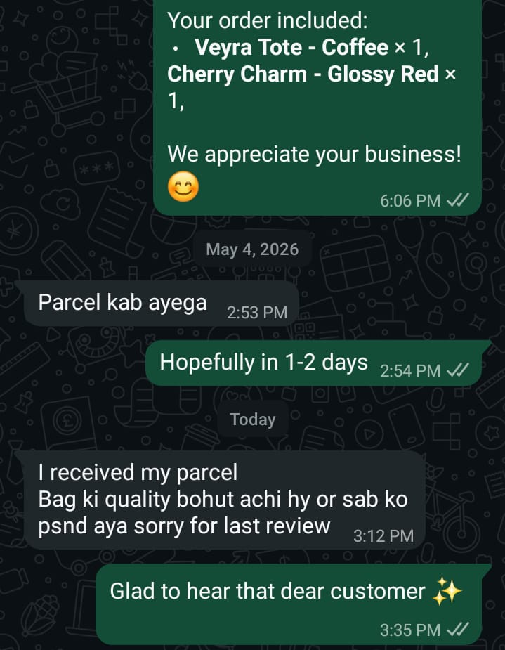 Instagram/WhatsApp Customer Reviews